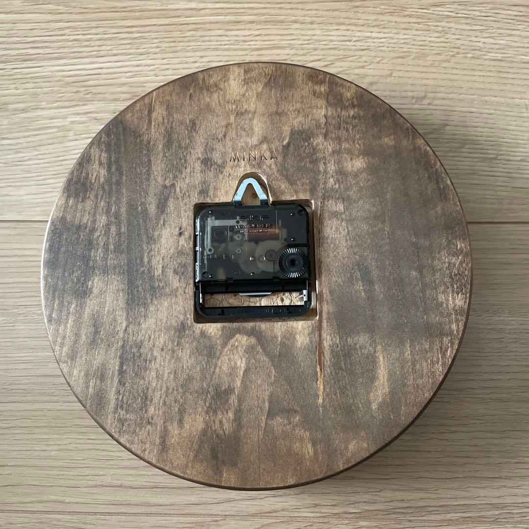 木製 ナチュラル掛時計 直径21cm