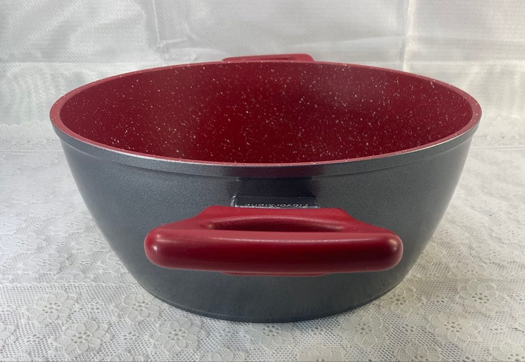 フレーバーストーンFlavorStone フライパン、鍋セット 2個 赤