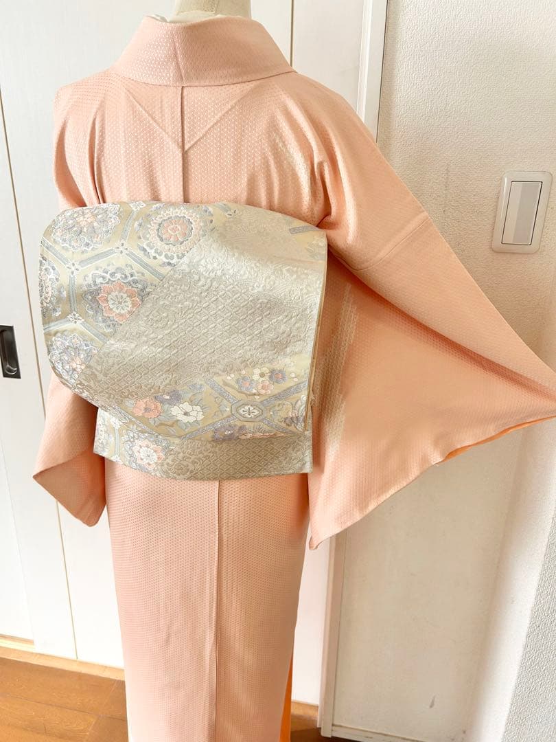 美品　一部しつけ糸付き　総刺繍　正絹訪問着　フルセット4点　入学式　七五三