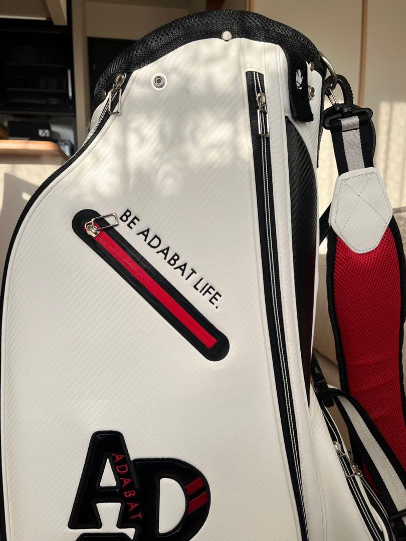 展示品超美品adabat アダバット カートキャディバッグ　ホワイト　9型　軽量