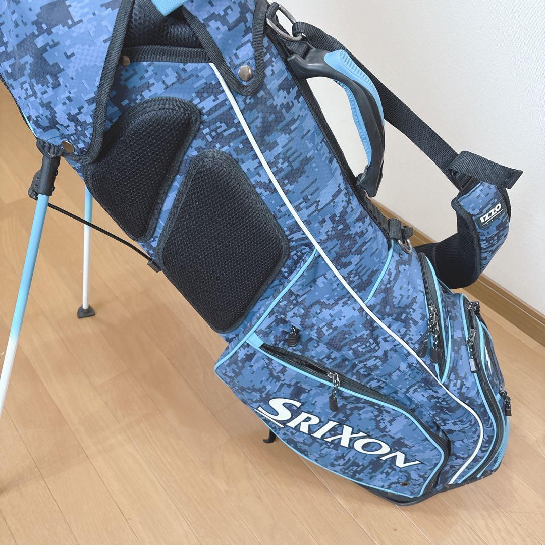K433 SRIXON ブルー迷彩柄 スタンドキャディバッグ