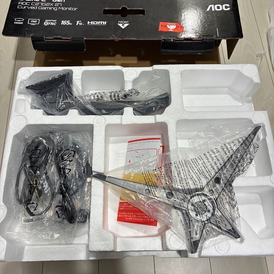 AOC C27G2X/11 27インチ ゲーミングモニター 湾曲 165hz