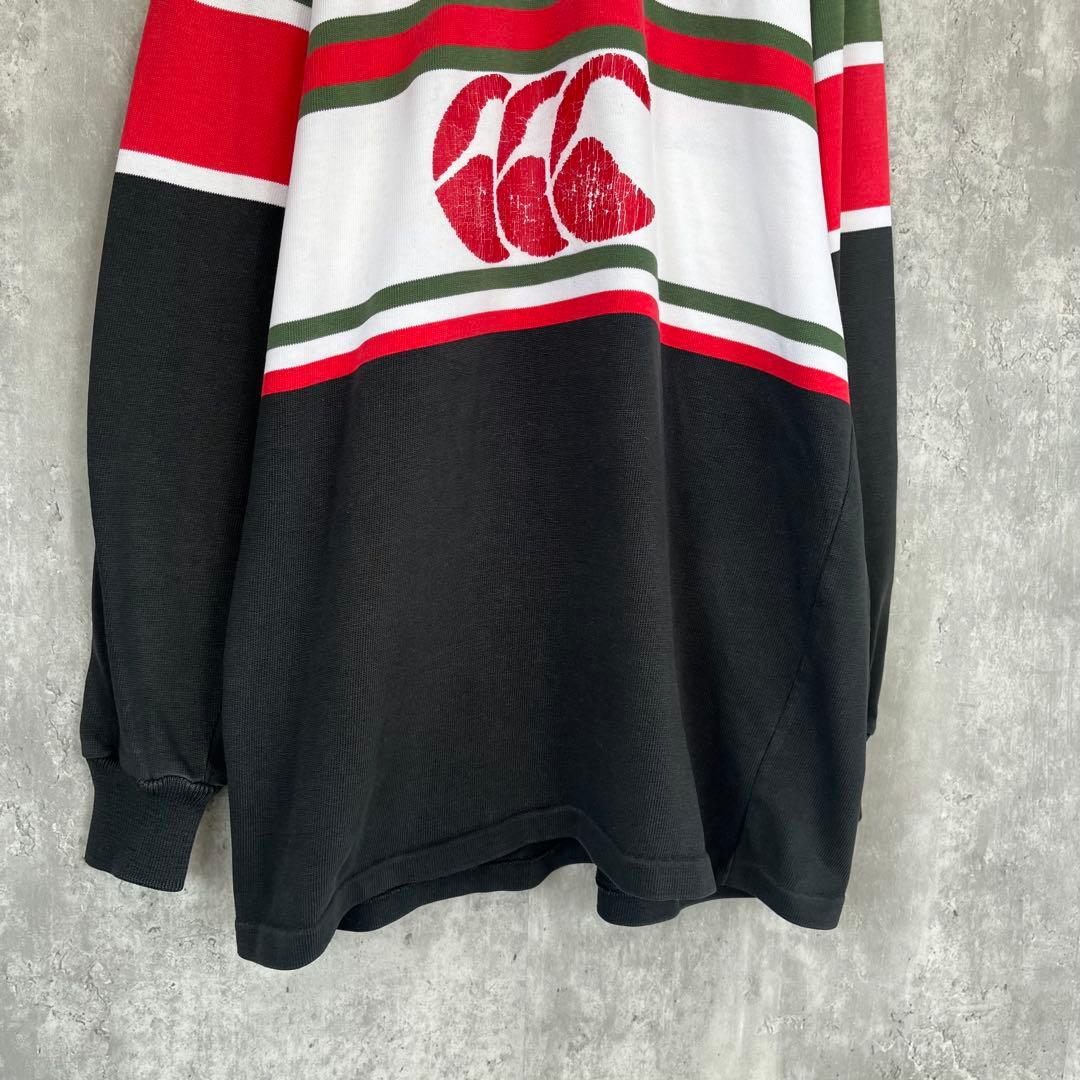 【ニュージーランド製】カンタベリー 長袖 ラガーシャツ オールブラックス 古着