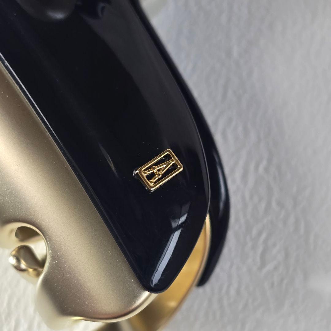 【新品級✨】アレクサンドル ドゥ パリ パール ヘアクリップ　L 人気の黒