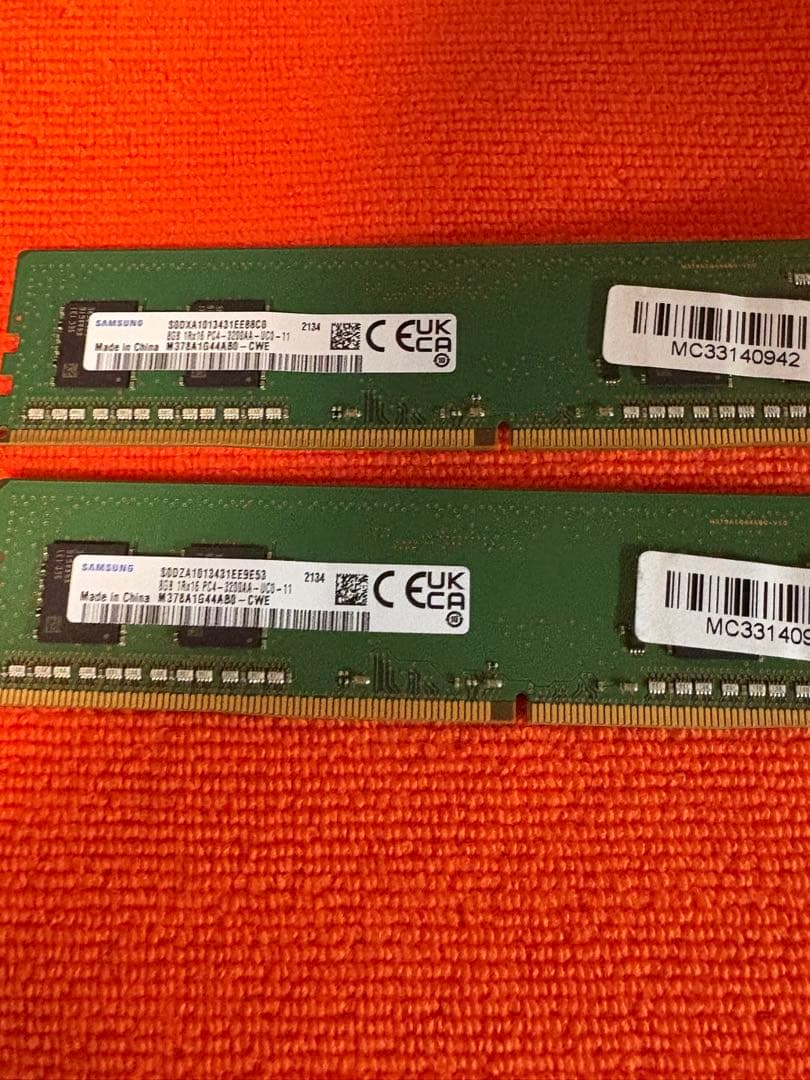 Samsung DDR4 8GB×2 メモリ PC4-3200AA-U-D11
