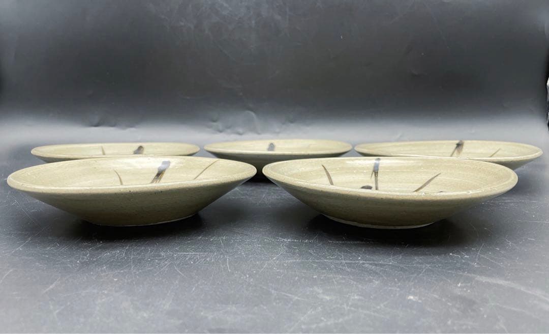 鳥取民藝　牛ノ戸焼　芦　皿5枚セット　銘々皿　取り皿