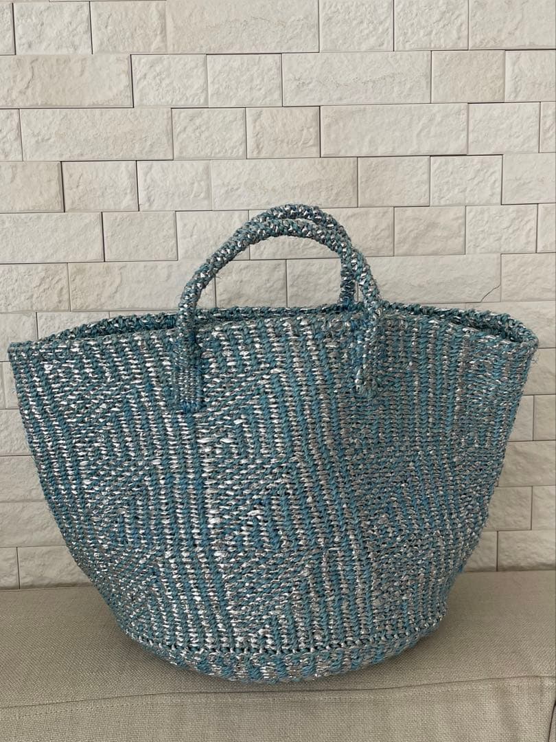 アーバンリサーチ　かぐれ　アフリカンスクエア　プラスチックサイザルバッグ