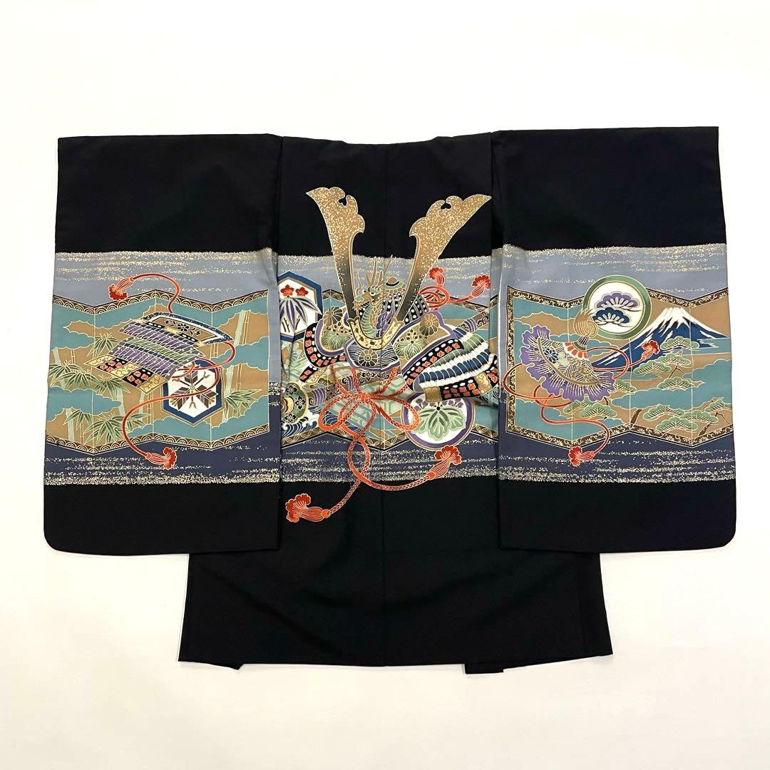 七五三 羽織セット 男の子 羽織 着物 長襦袢 半衿付き 5歳 No.136