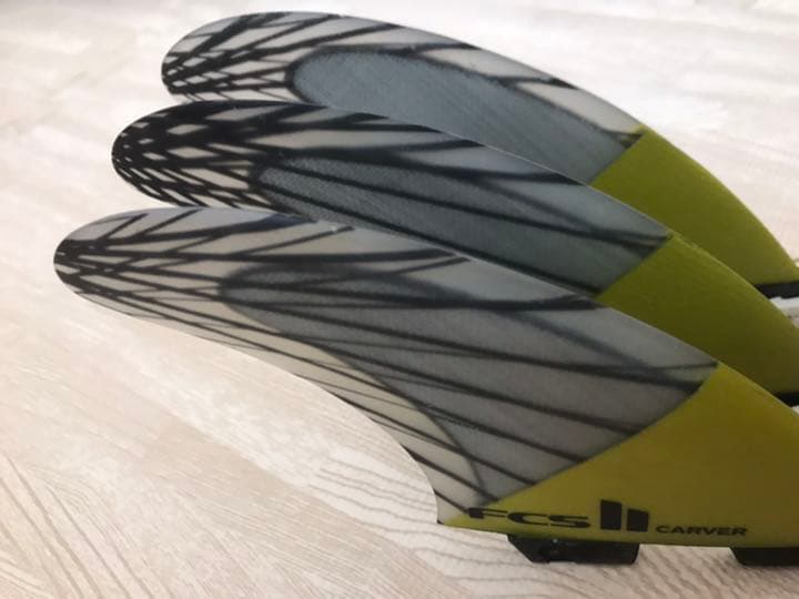 サーフィン・ボディボード FCS II CARVER PC CARBON TRI SET(MEDIUM)