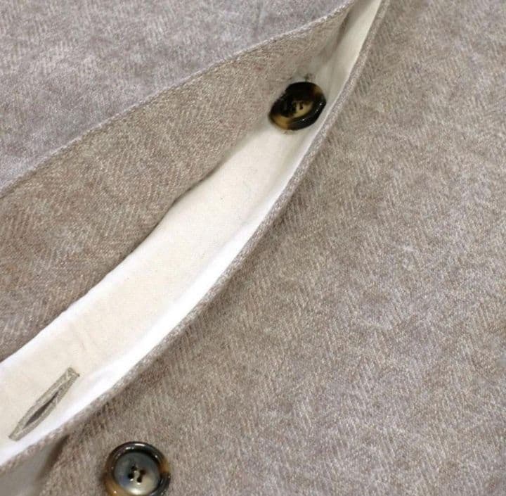 も*も様 【新品】tumuguツムグ シェットランドウールリネンヘリンボンショー