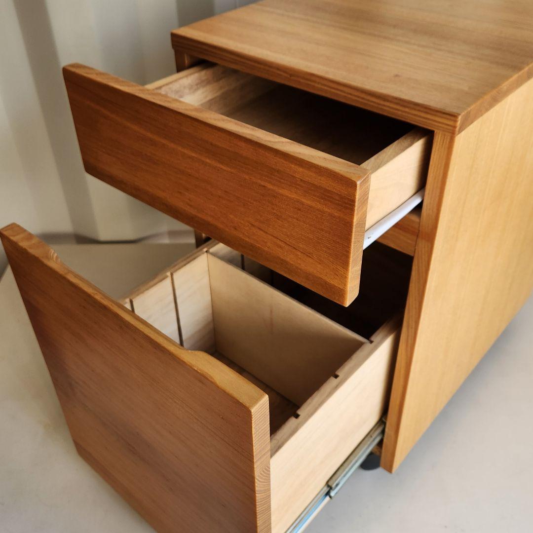廃盤モデル　無印良品 木製 デスクキャビネット タモ材　➁