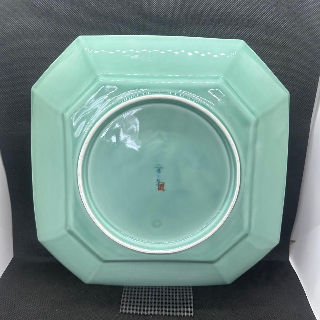 未使用 深川製磁 百年庵 大皿 角皿 和食器