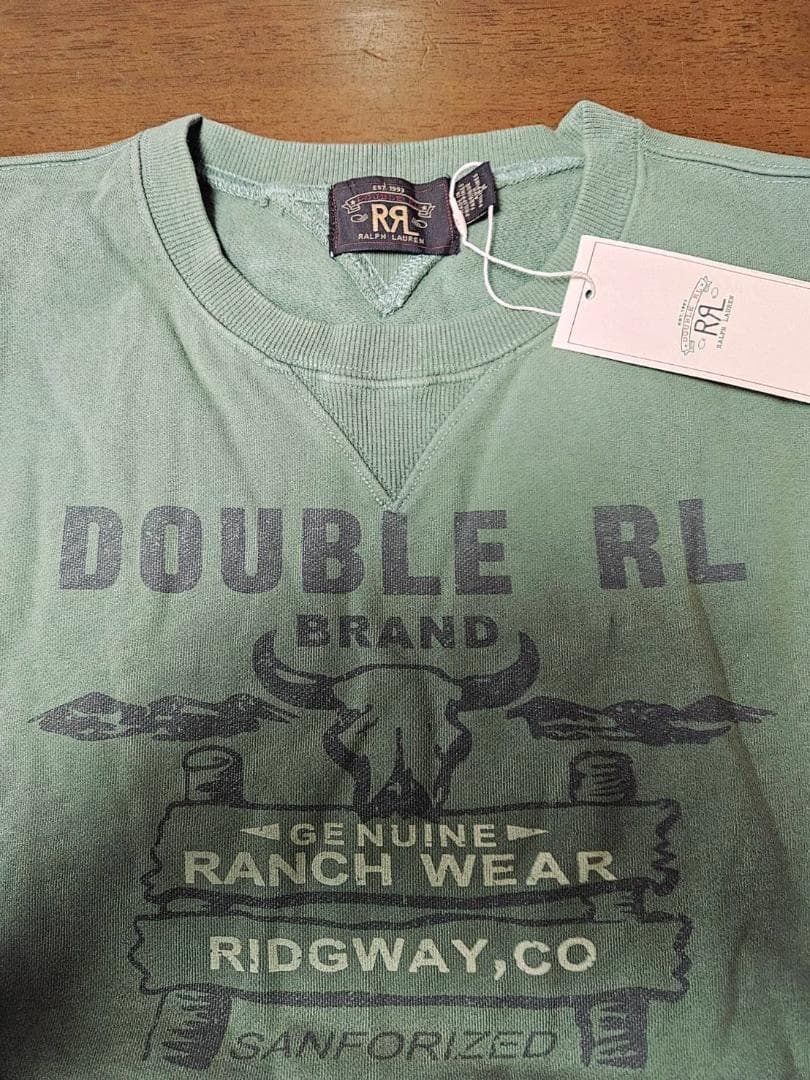 hirosu6966　DOUBLE RL オリーブグリーン スウェットXL