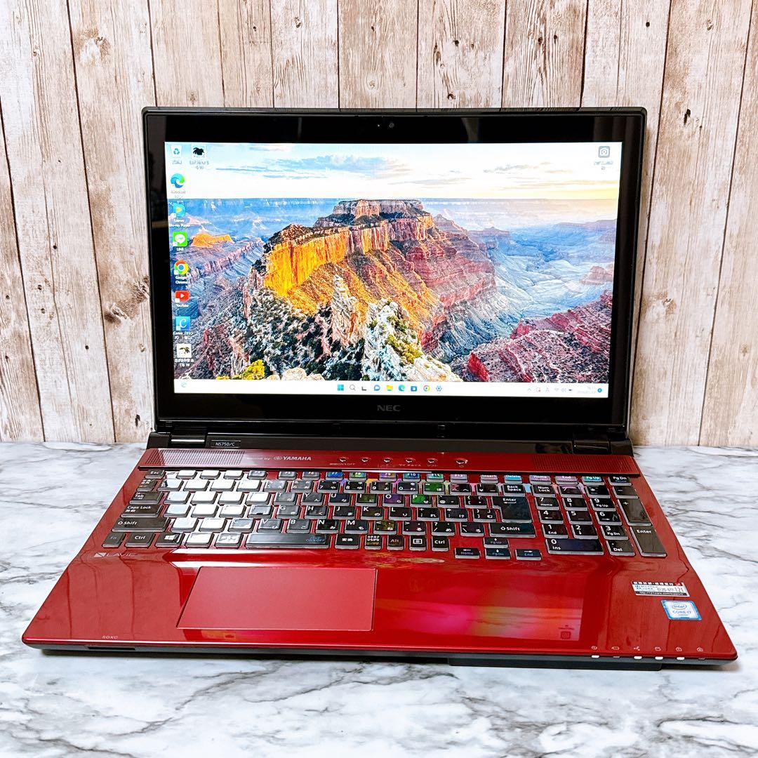 美品‼すぐ使えるパソコン✨高性能i7＆メモリ8GB 超大容量✨カメラ タッチ液晶