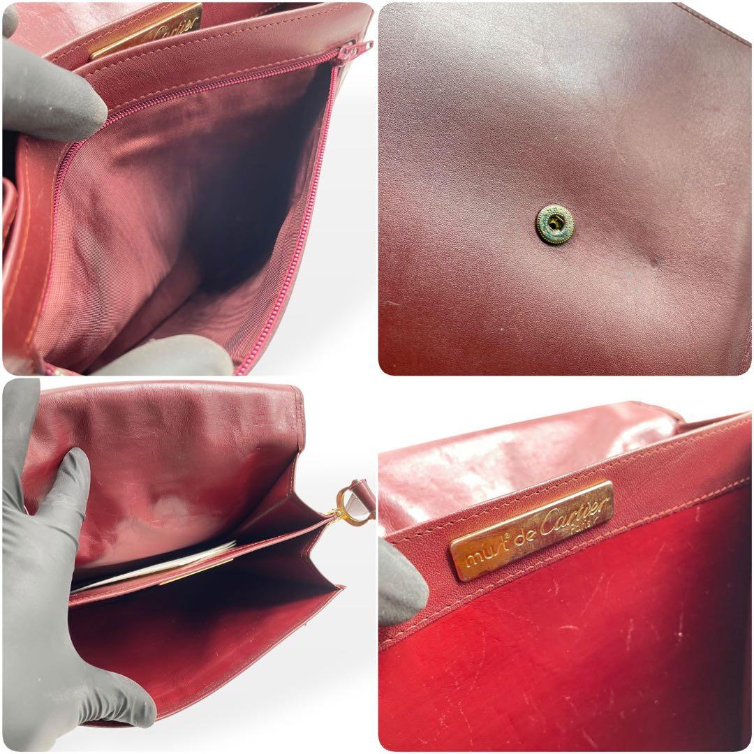 美品　Cartier カルティエ マストライン ショルダーバッグ　ボルドー