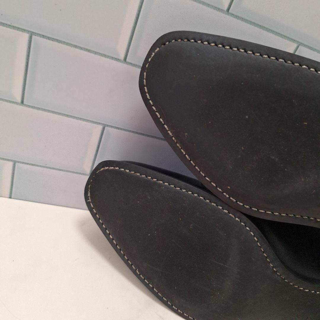 【良品】 スコッチグレイン 25 EEE ストレートチップ 革靴 黒 内羽根