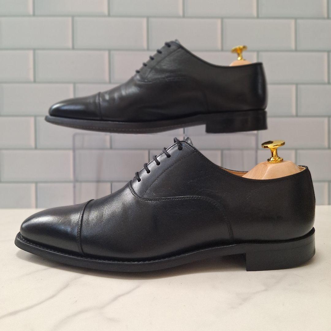 【良品】 スコッチグレイン 25 EEE ストレートチップ 革靴 黒 内羽根