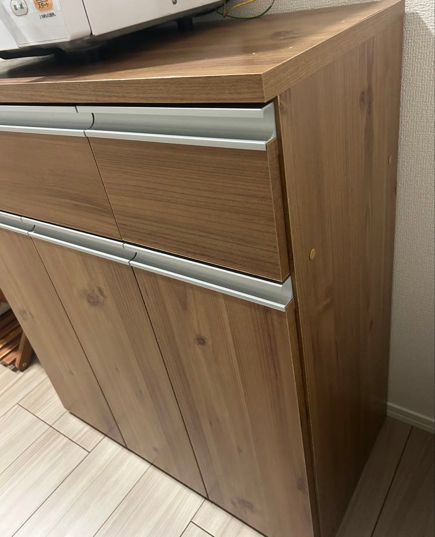 アイリスオーヤマ　北欧　食器棚　蓋つきゴミ箱　キッチン　収納棚