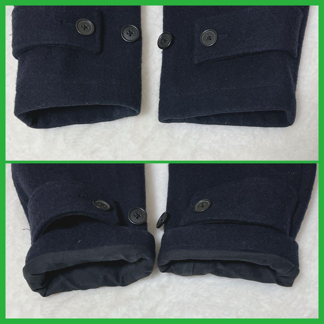 MHL. ロングダッフルコート ウール トグル M ネイビー　通勤　通学