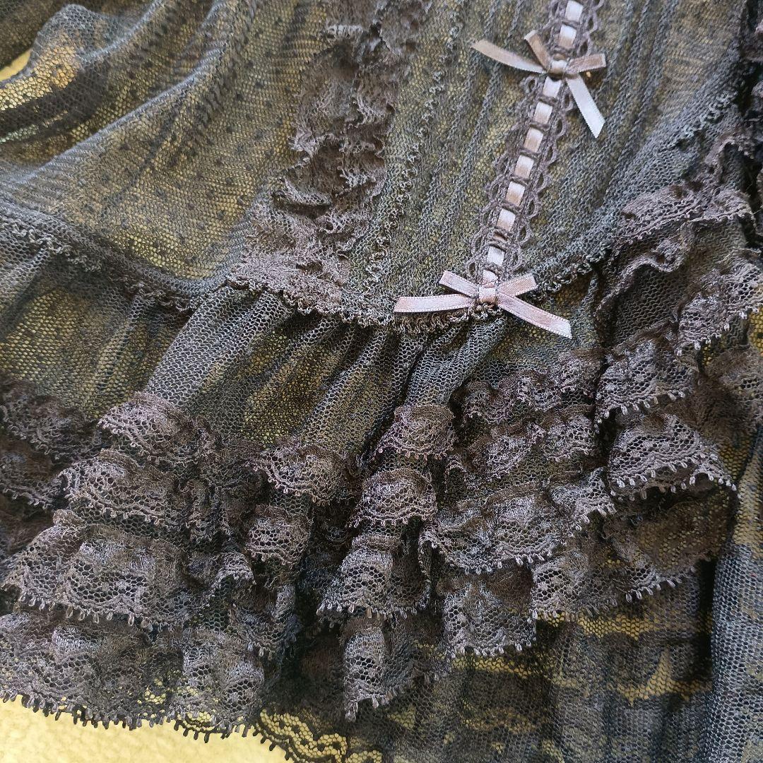 PINKHOUSE ドット チュール フリフリ ブラウス