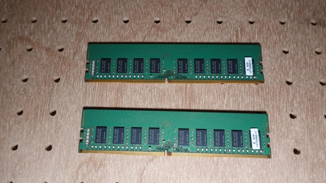 Samsung製8GB DDR4-2133 メモリ 2枚セット 16GB
