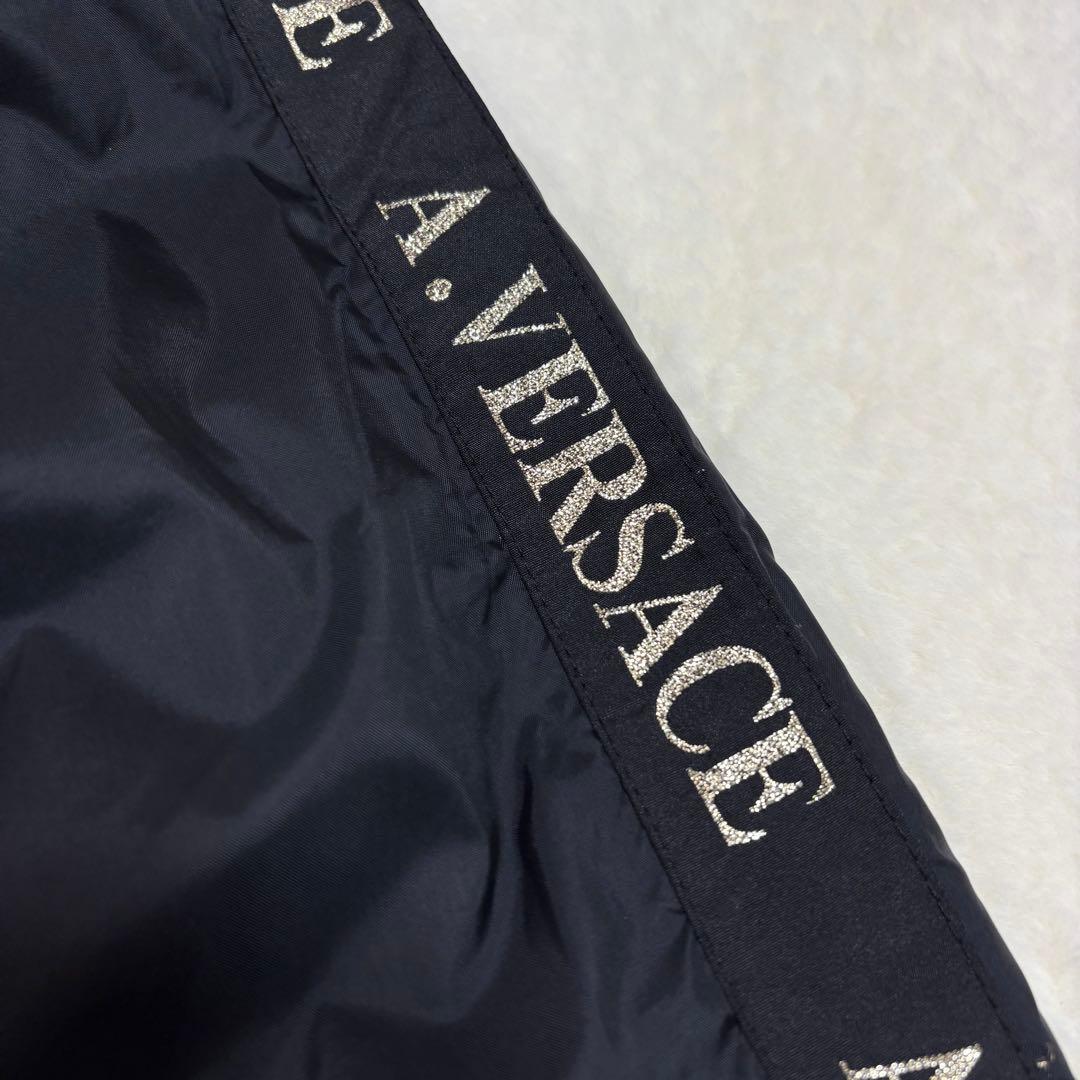 A.VERSACE ナイロンジャケット コーチジャケット メデューサ刺繍 黒XL