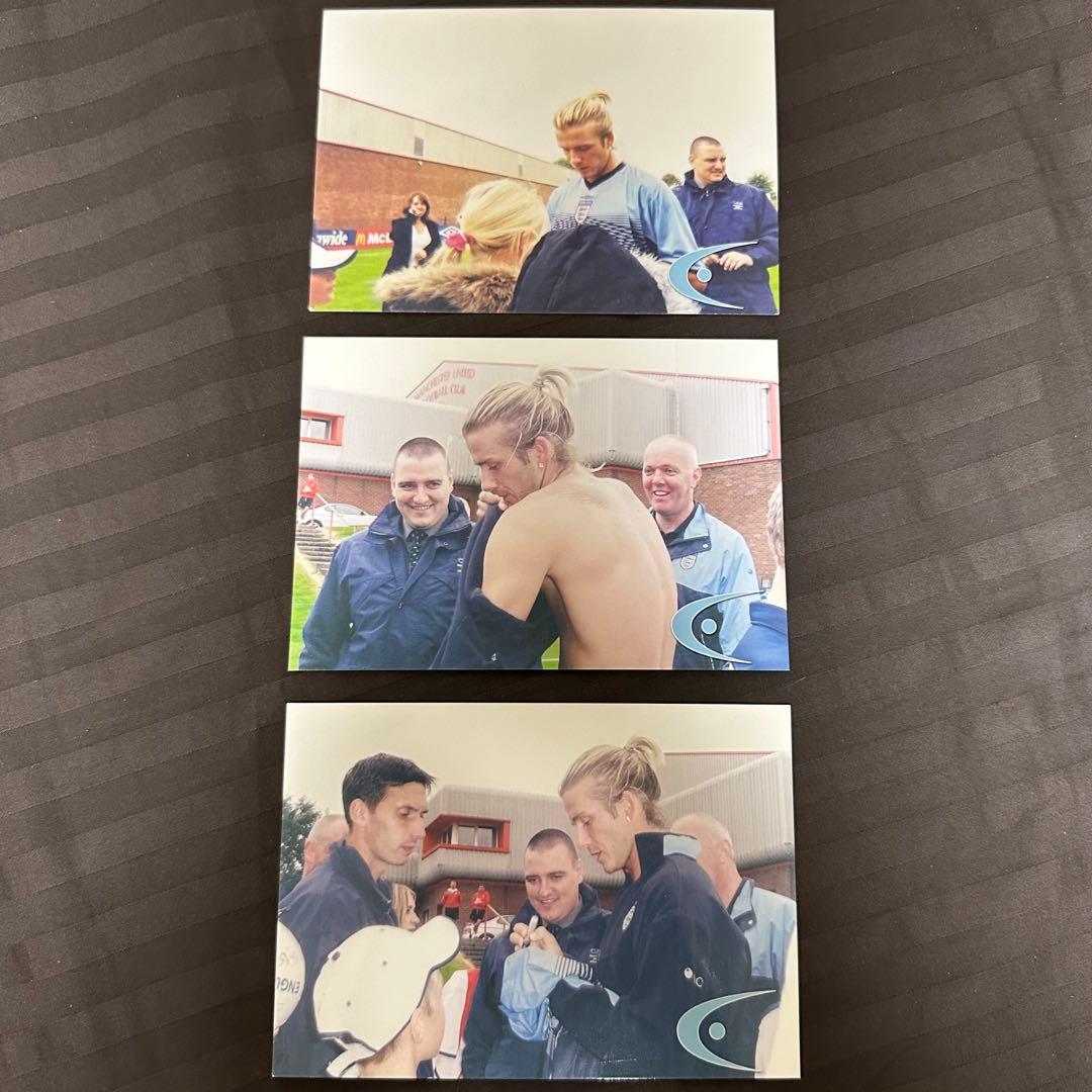 ベッカム　実使用　直筆サイン　イングランド代表　証明書・写真付　ザ・ダグアウト