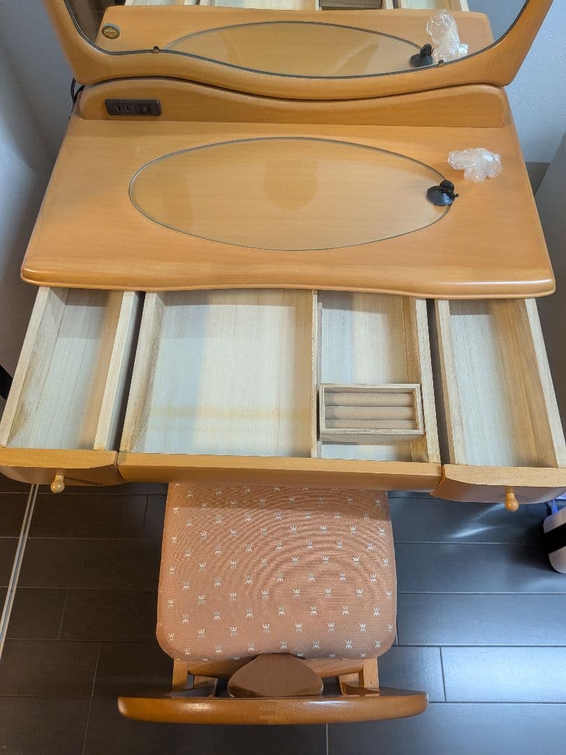 ナチュラルウッド ドレッサー・鏡台