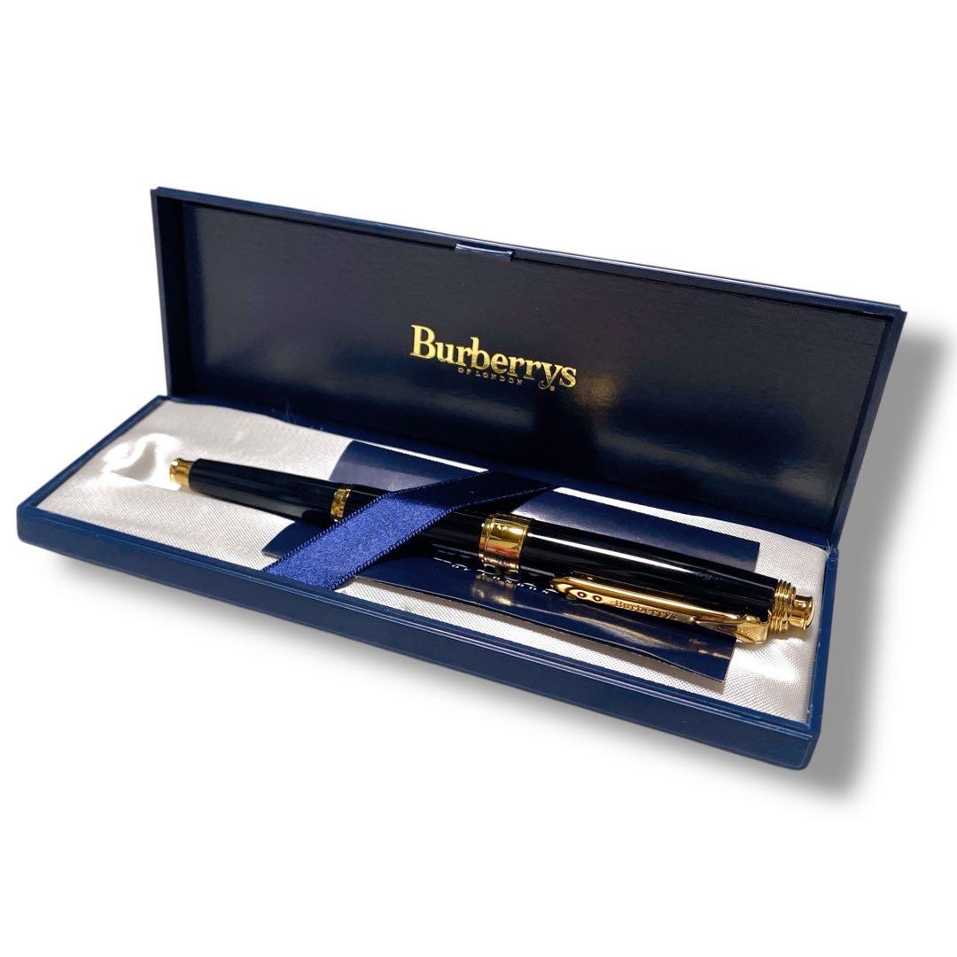 バーバリー 良品 ヴィンテージ ホースロゴキャップ 万年筆型 シャープペンシル
