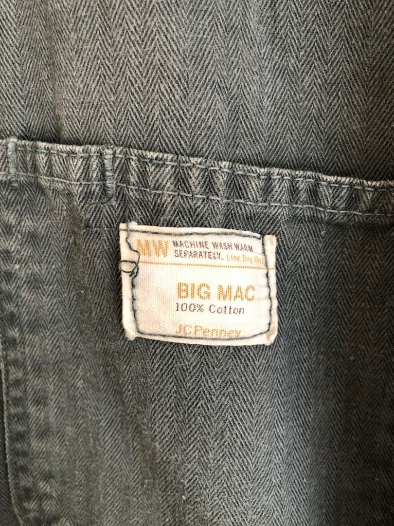 BIG MAC オーバーオール 100%コットン グレー　70s old