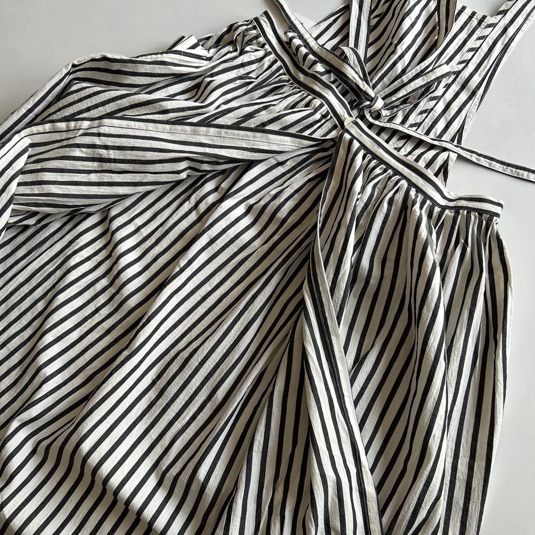 【未使用】kurasukoto おめかしエプロン くらすこと ストライプ