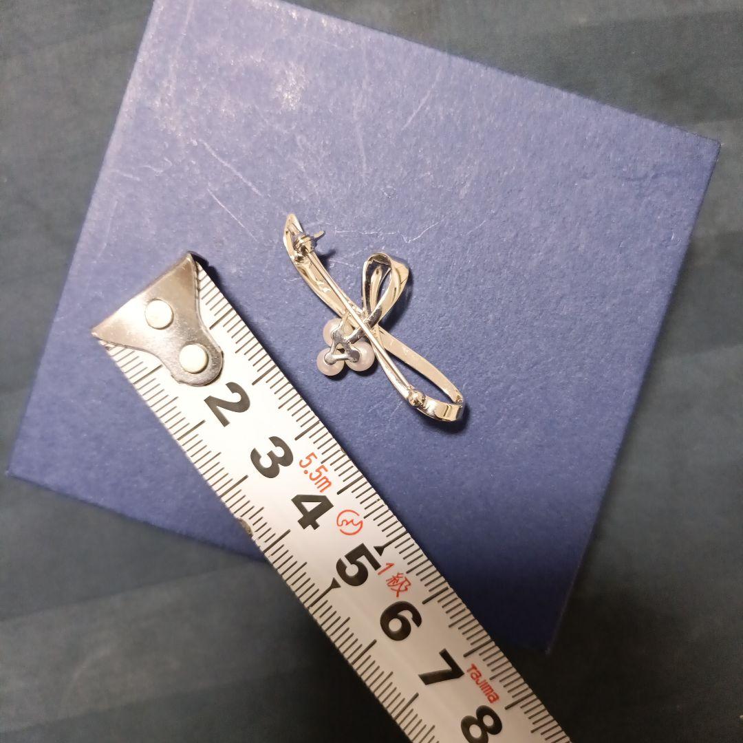 ミキモト MIKIMOTO ブローチ 3粒 ベビーパール シルバー