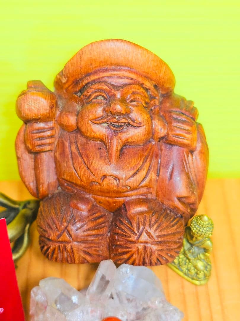 金運上昇‼️大黒天さまと佐渡の赤玉石ブレスの2個セット‼️