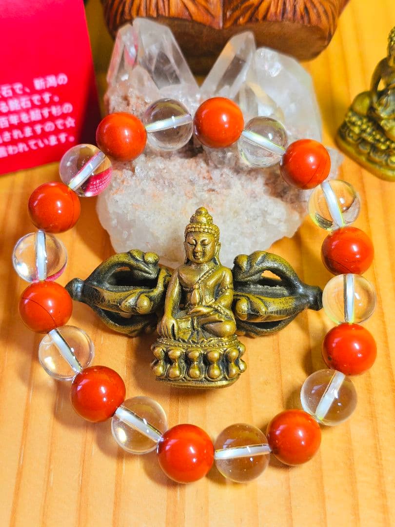 金運上昇‼️大黒天さまと佐渡の赤玉石ブレスの2個セット‼️