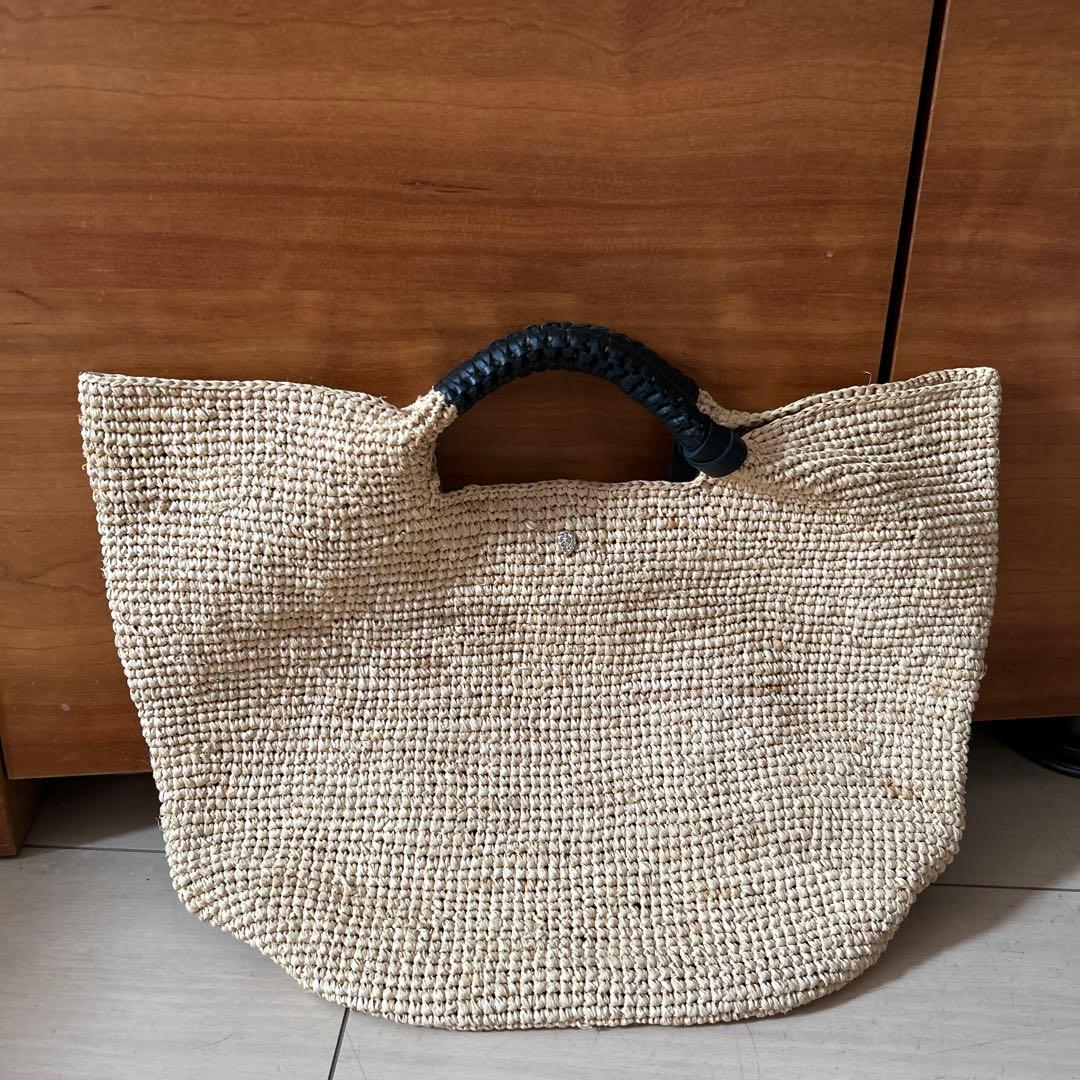 美品　ヘレンカミンスキー　ラフィアトートバッグ