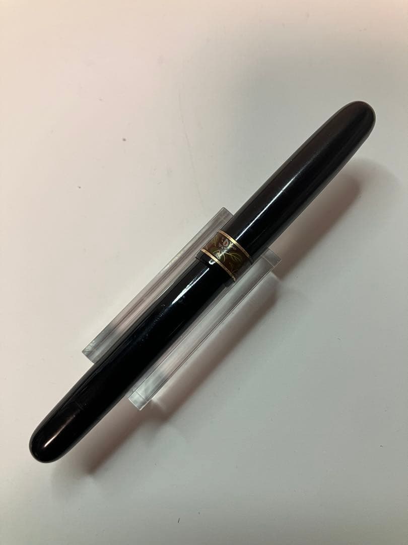 レア　丸金　MARUKIN　万年筆　F　キャップリング蒔絵　ラッカーバンド