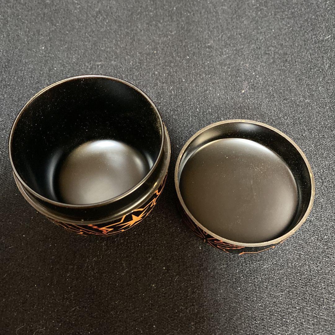 083  なつめ　棗　茶道具　紅葉