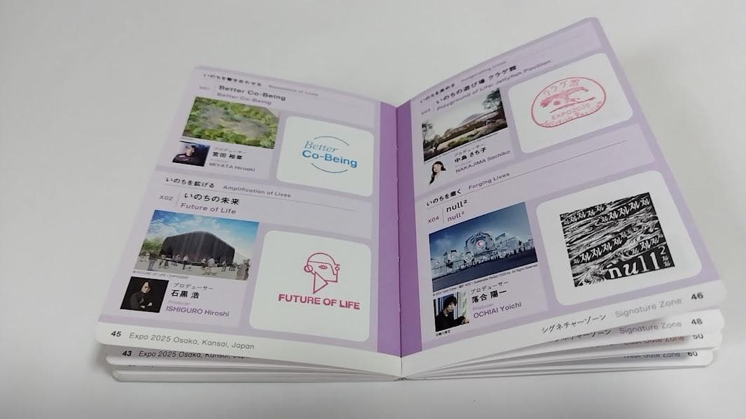 【(施設番地順)大阪・関西万博　公式スタンプパスポート コンプリート版】2