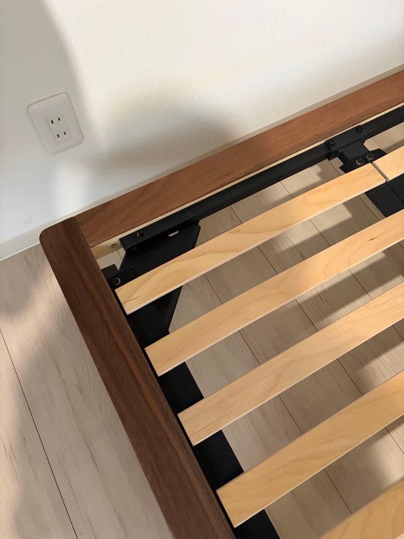 【無印良品】セミダブルベッドフレーム ウォールナット