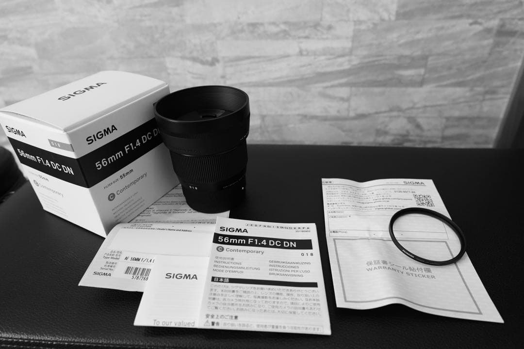 (美品)SIGMA 56mm F1.4 DC DN Eマウント 箱付