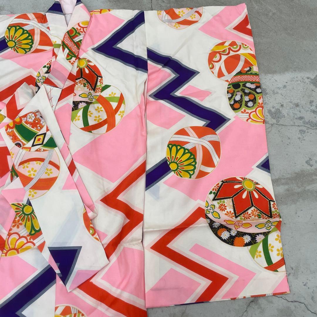 七五三　3歳女の子　アンティーク着物【K3-12】