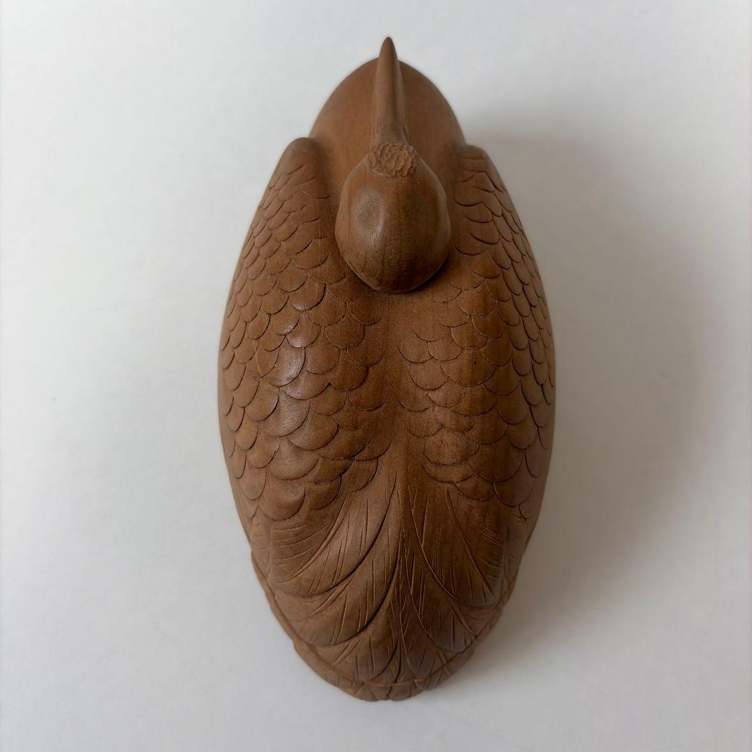 骨董・アンティーク【木彫 「鶴」】