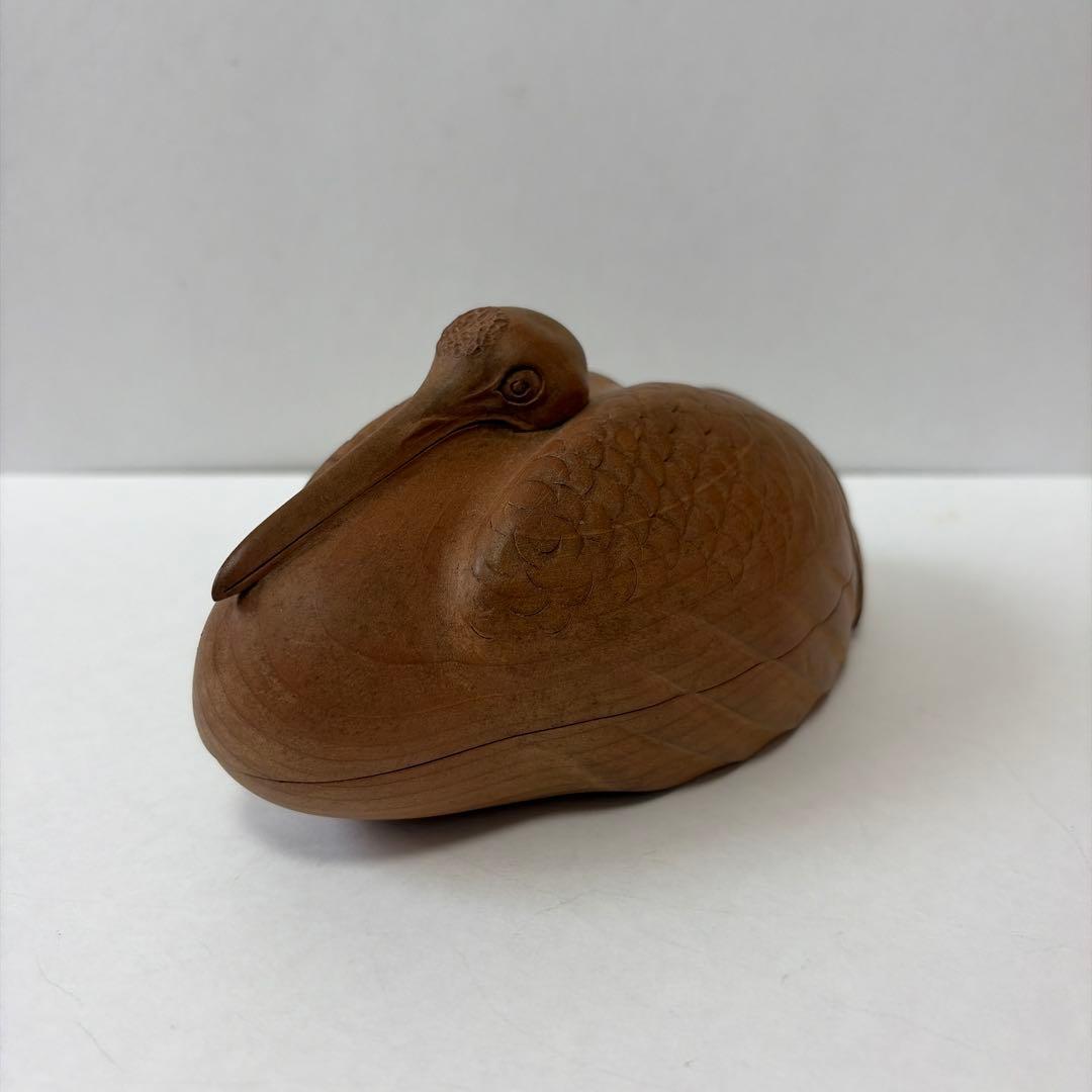 骨董・アンティーク【木彫 「鶴」】