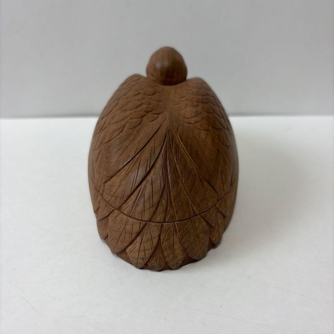 骨董・アンティーク【木彫 「鶴」】