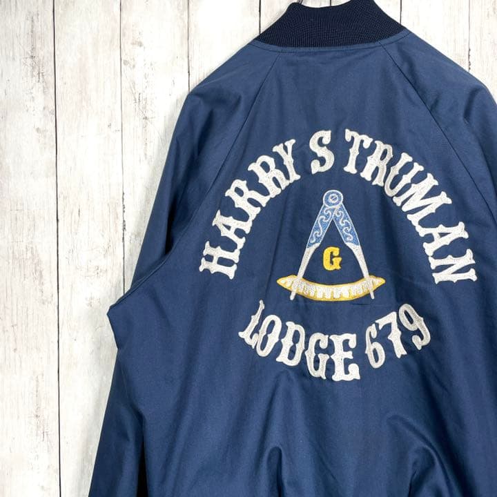 希少 フリーメイソン ロッジ スナップ ジャケット ビンテージ 刺繍