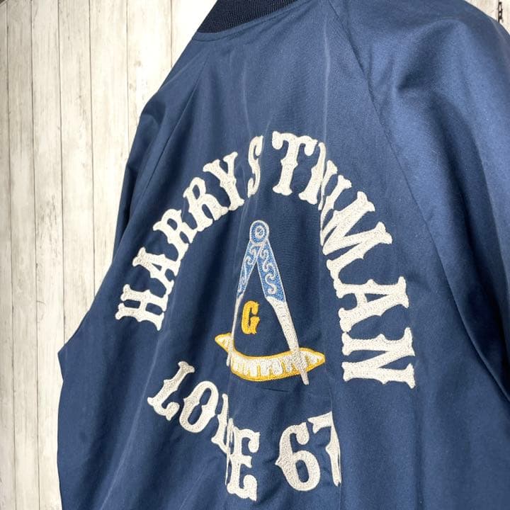 希少 フリーメイソン ロッジ スナップ ジャケット ビンテージ 刺繍