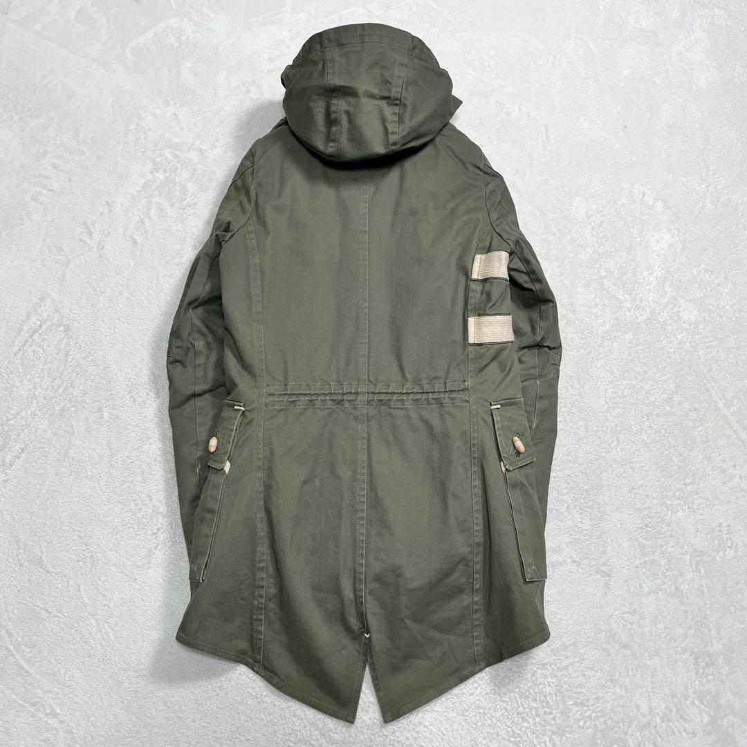 『デンハム』スウェディッシュアーミーフィールドコート フード脱着 キルティング