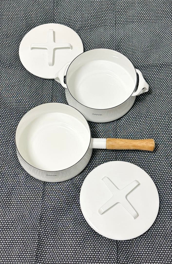【ホワイト×2個セット】DANSK コベンスタイル ホーロー鍋 キャセロール