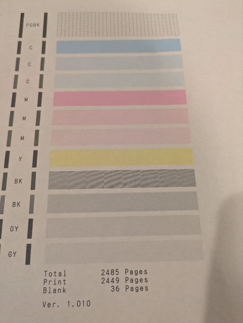 Canon PIXUS TS8430 印刷枚数 2490枚 No.171
