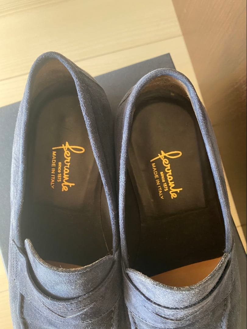 N*b様 Ferrante ネイビー スエード ローファーサイズ6